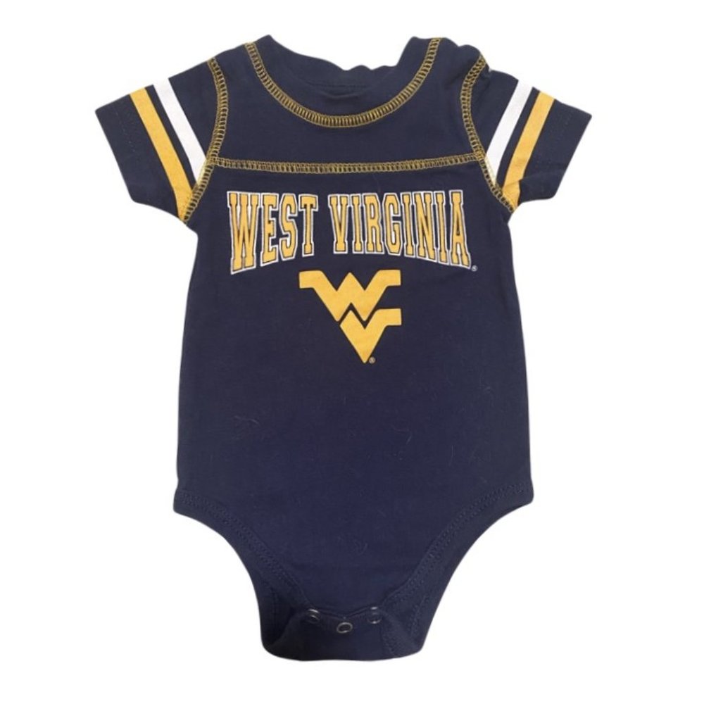 WVU Navy Onesie  Size 0-3 Months